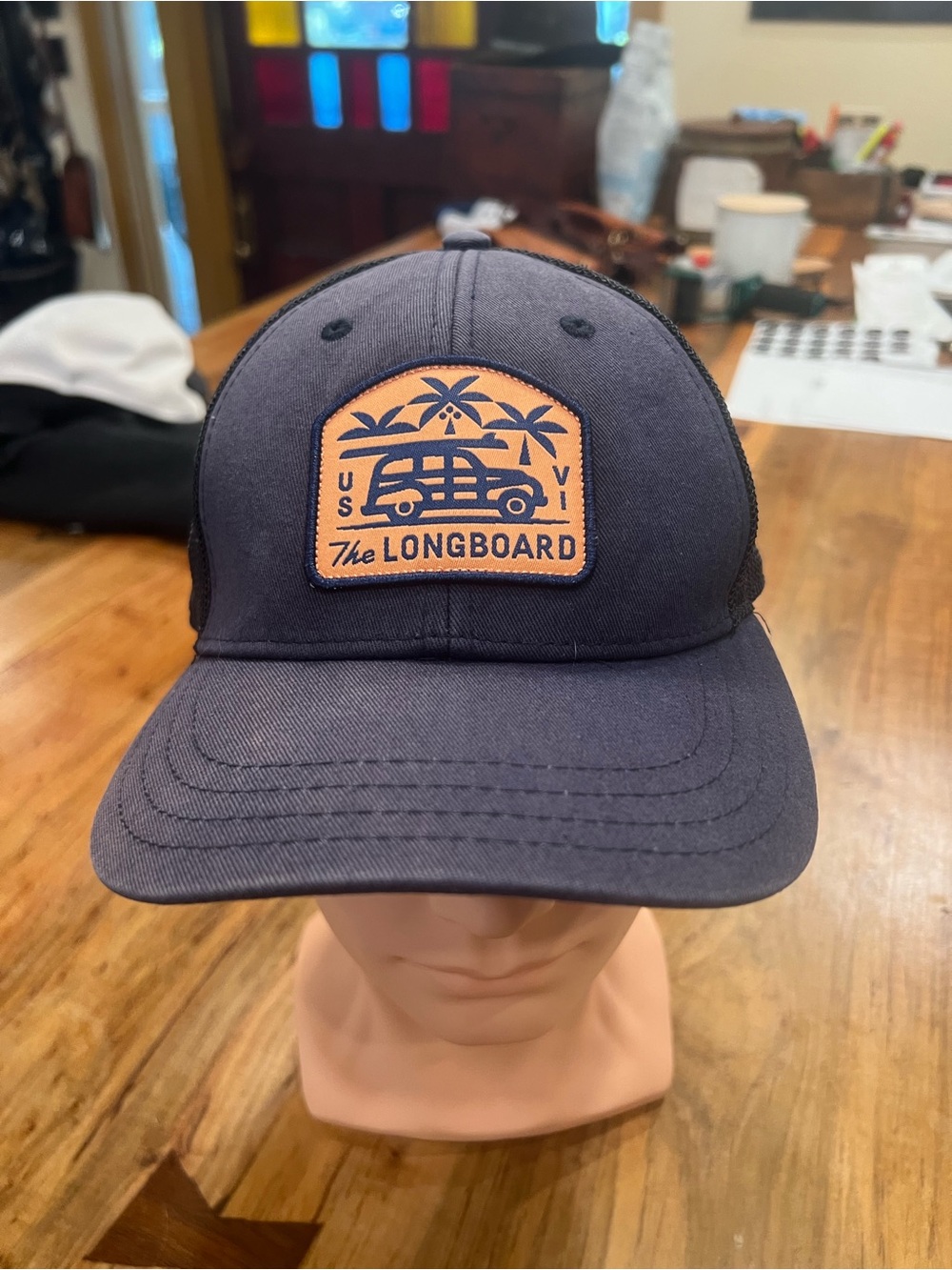 “The Longboard” Patch Trucker Hat - Navy